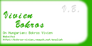 vivien bokros business card